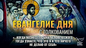 «...когда вознесёте Сына Человеческого, тогда узнаете, что это Я и что ничего не делаю от Себя»