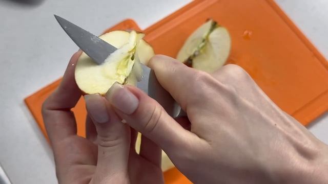 Режу яблоки на слойки