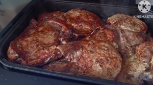 МЯСО 🥩 на ГРИЛЕ, поужинали! И..баба ТУДА, растрепалися КОСОНЬКИ!🤦♀️😉😅