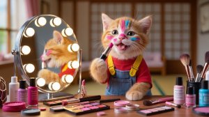 😹💄 ОЧАРОВАТЕЛЬНЫЙ КОТЕНОК ПРОБУЕТ МАМИН МАКИЯЖ – УМОРИТЕЛЬНЫЙ РЕЗУЛЬТАТ! 😆✨ МУЛЬТИК ДЛЯ ДЕТЕЙ