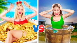 Бедная Студентка - Богатая Студентка! Жизнь Бомжа и Миллионера в школе!