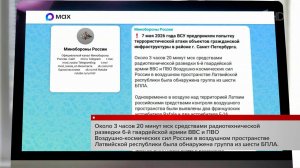 Шесть украинских беспилотников направлялись в сторону Санкт-Петербурга через территорию Латвии.