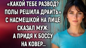 Какой тебе развод# Полы решила драить, с насмешкой сказал муж. А придя к боссу на ковер…