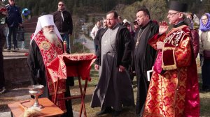 В посёлке Куркиёки в Карелии освятили место строительства храма Рождества Пресвятой Богородицы