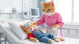 🚑 Мама кошка отвозит потерявшего сознание котенка в больницу🐱 Мультики для детей. Детские мультики