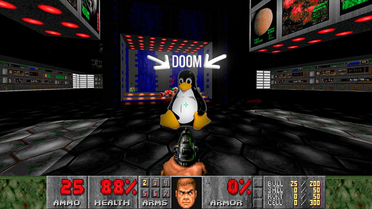 Я добавил Linux в DOOM 1993 и вот, что у меня вышло..