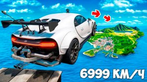 Как далеко чит тачка улетит с огромного трамплина в ГТА 5? GTA 5 Online