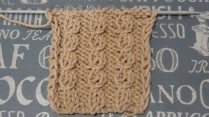 Узор спицами. Коса из двух петель