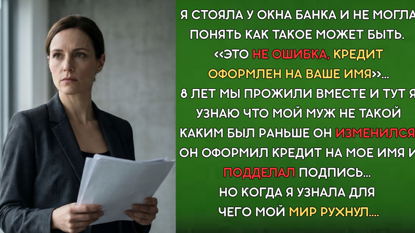 Он взял кредит на моё имя…когда я узнала, куда ушли деньги то была полностью разбита