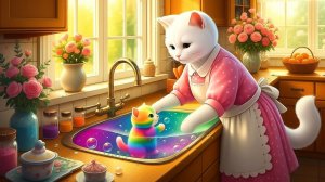 ИГРИВЫЙ КОТЕНОК РАДУЕТСЯ С МАМОЙ!!! КОРОТКИЙ МУЛЬТФИЛЬМ Анимация