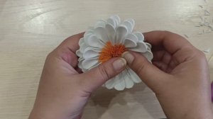 Большая оригинальная ромашка из фоамирана. МК большая ромашка своими руками