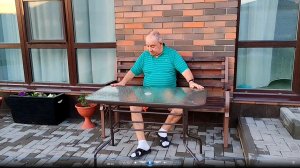 Стол садовый  «Торонто» со стеклянной столешницей