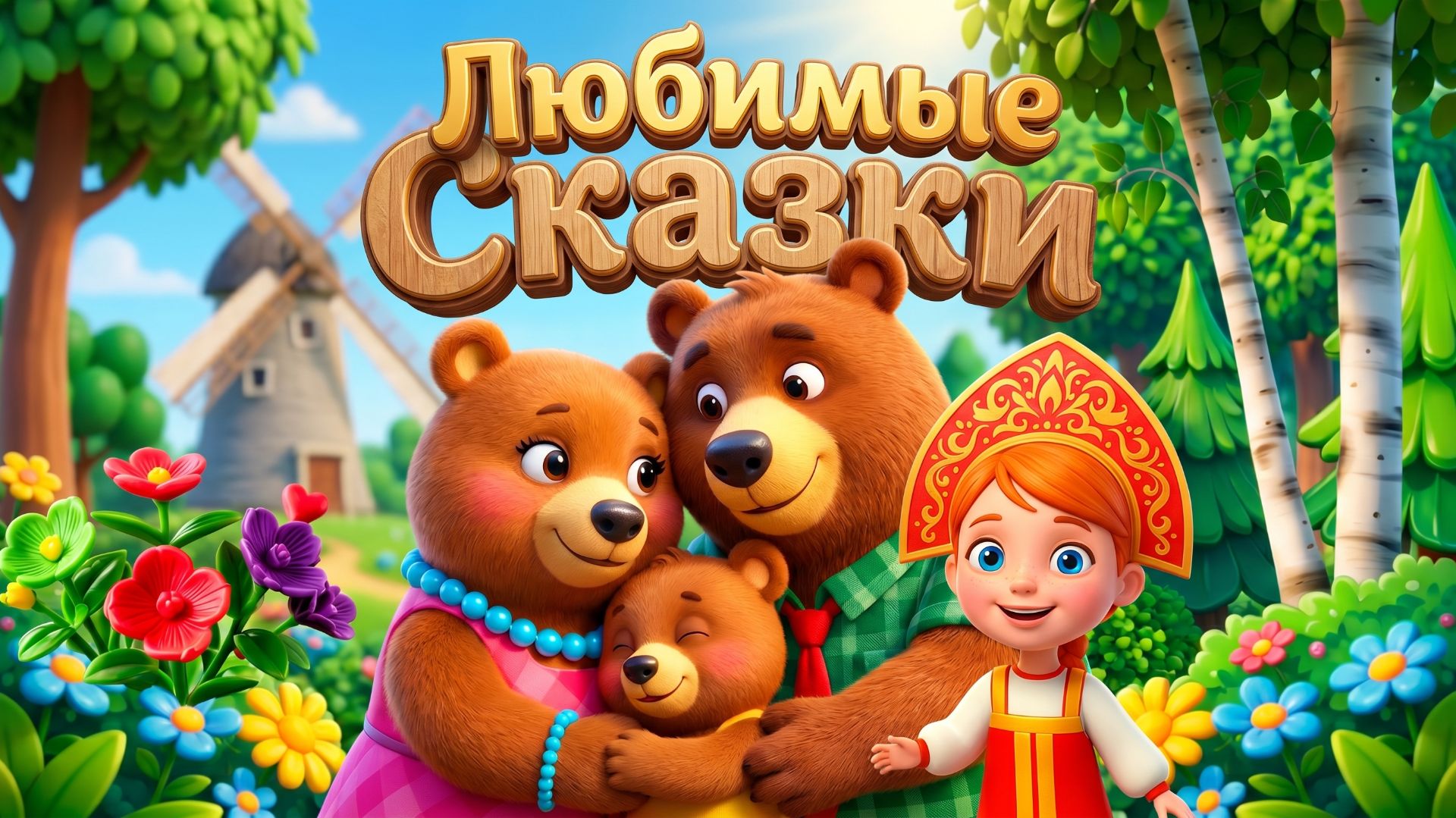 ЛЮБИМЫЕ СКАЗКИ + КРАСНАЯ ШАПОЧКА + ЗАЮШКИНА ИЗБУШКА + ТРИ МЕДВЕДЯ + МУЗЫКАЛЬНЫЕ СКАЗКИ ДЕТЯМ