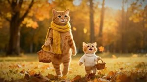 Счастливый день маленького котёнка с мамой (Так мило!)