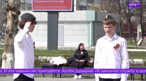 Смотр строя и песни среди учеников учебных заведений Ирбита