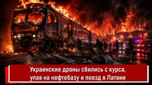 Украинские дроны сбились с курса, упав на нефтебазу и поезд в Латвии
