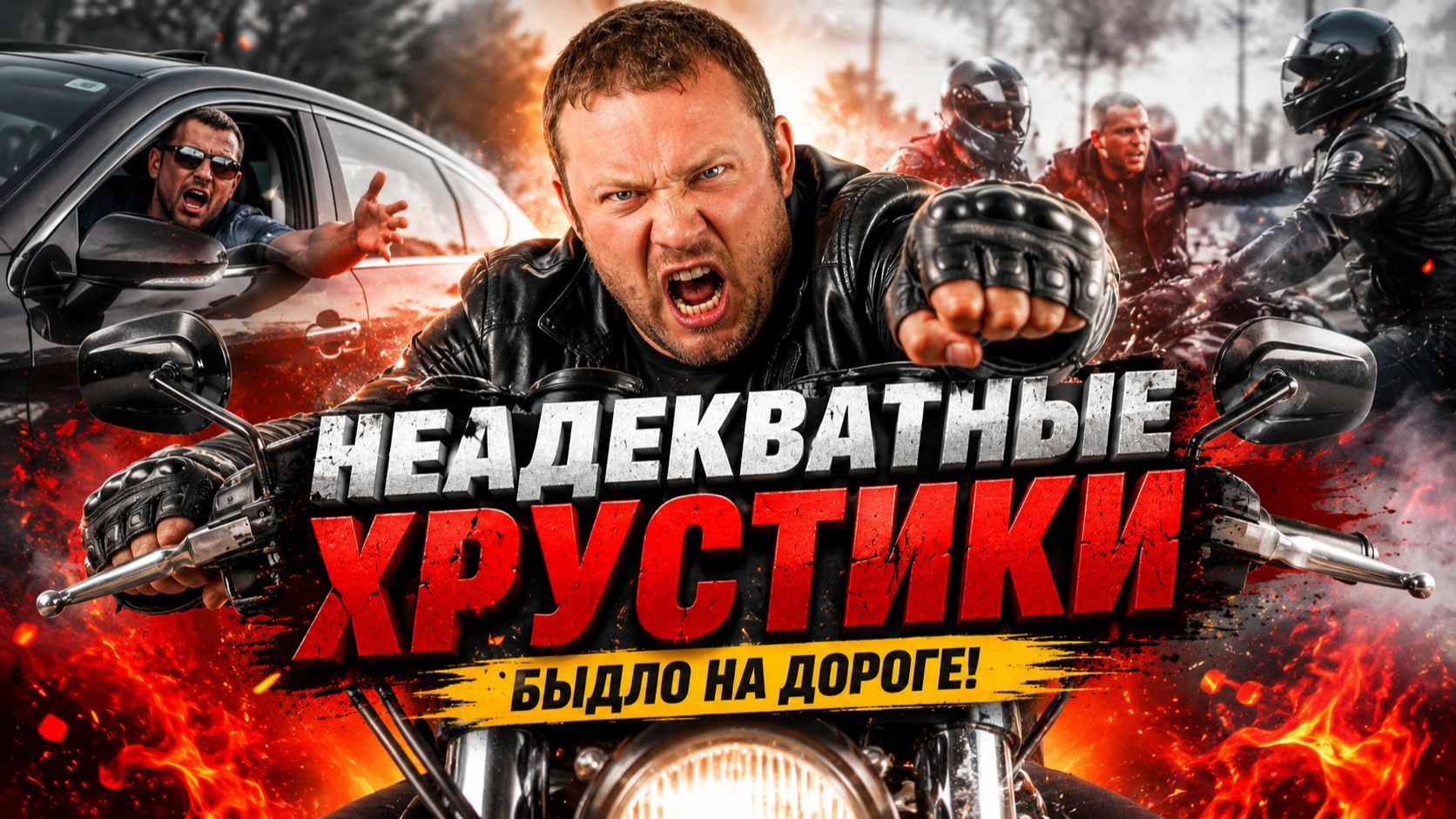 🔥 НЕАДЕКВАТНЫЕ ХРУСТИКИ: Быдло На Дороге Против Байкеров! Жёсткие Конфликты Мотоциклистов! Подборка