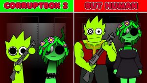 Corruptbox 2 Но Sprunki – Human Retake Crossover Mod