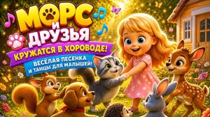 🐱 Морс и Друзья Кружатся в Хороводе! 😻 Весёлая Песенка и Танцы для Малышей)