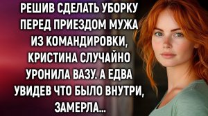 Решив сделать уборку перед приездом мужа из командировки, Кристина случайно уронила вазу…
