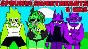 Sprunki Human Retake – Синхронные танцы с Sweethearts & Kids 💘👶🎶