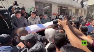 تشييع نجل رئيس حركة «حماس» خليل الحية إثر مقتله جراء قصف إسرائيلي على غزة