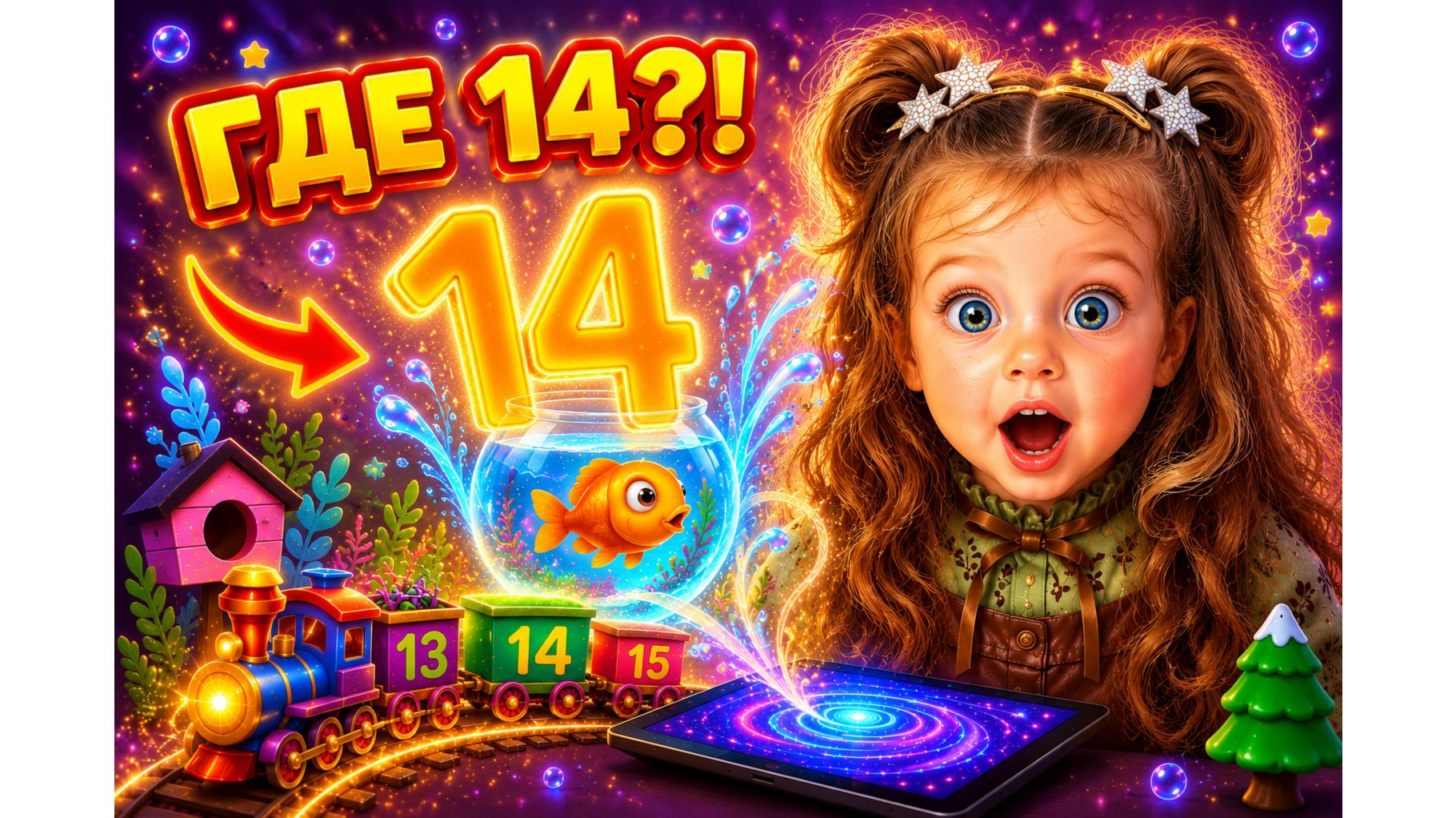 Теона ищет цифру 14 🐠