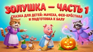 Золушка — часть 1 | сказка для детей: мачеха, фея-крёстная и подготовка к балу