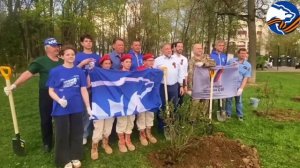 Единая Россия создала аллею сирени Победы у памятника летчику-герою Талалихину в Подольске