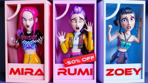 Руми, Мира и Зои стали игрушками K-Pop охотницы на демонов анимация Huntrix