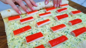 Этот рецепт придумал гений! Улётная закуска из лаваша на праздничный стол. Век живи - век учись!