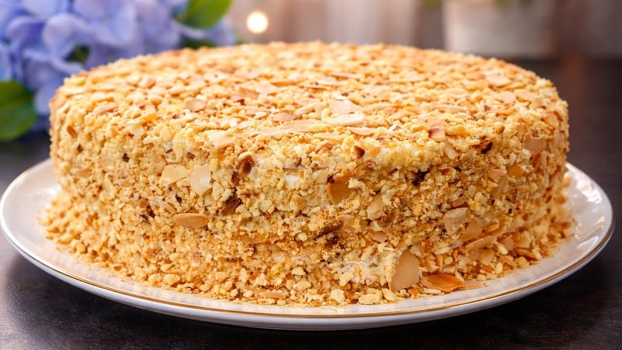 Вкусный торт на сковороде с заварным кремом! Коржи без духовки за 20 минут! Простой рецепт!
