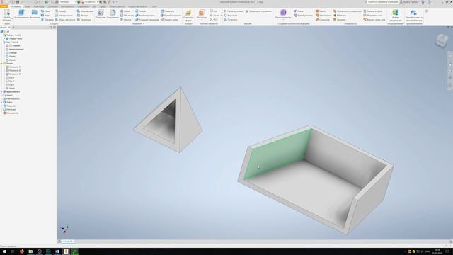 Основы Inventor _  5.2 Модифицирование твердого тела. Оболочка, Толщина_смещение