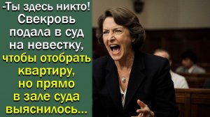 -Ты здесь никто! Свекровь подала в суд на невестку, чтобы отобрать квартиру, но прямо в зале суда