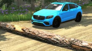 Четвертый этап испытания «Машины против упавшего дерева» в BeamNG Drive!