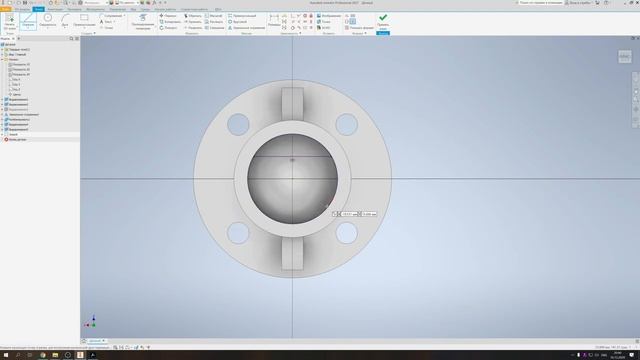 Построение моделей и создание чертежей _ Фланец редукторной передачи
