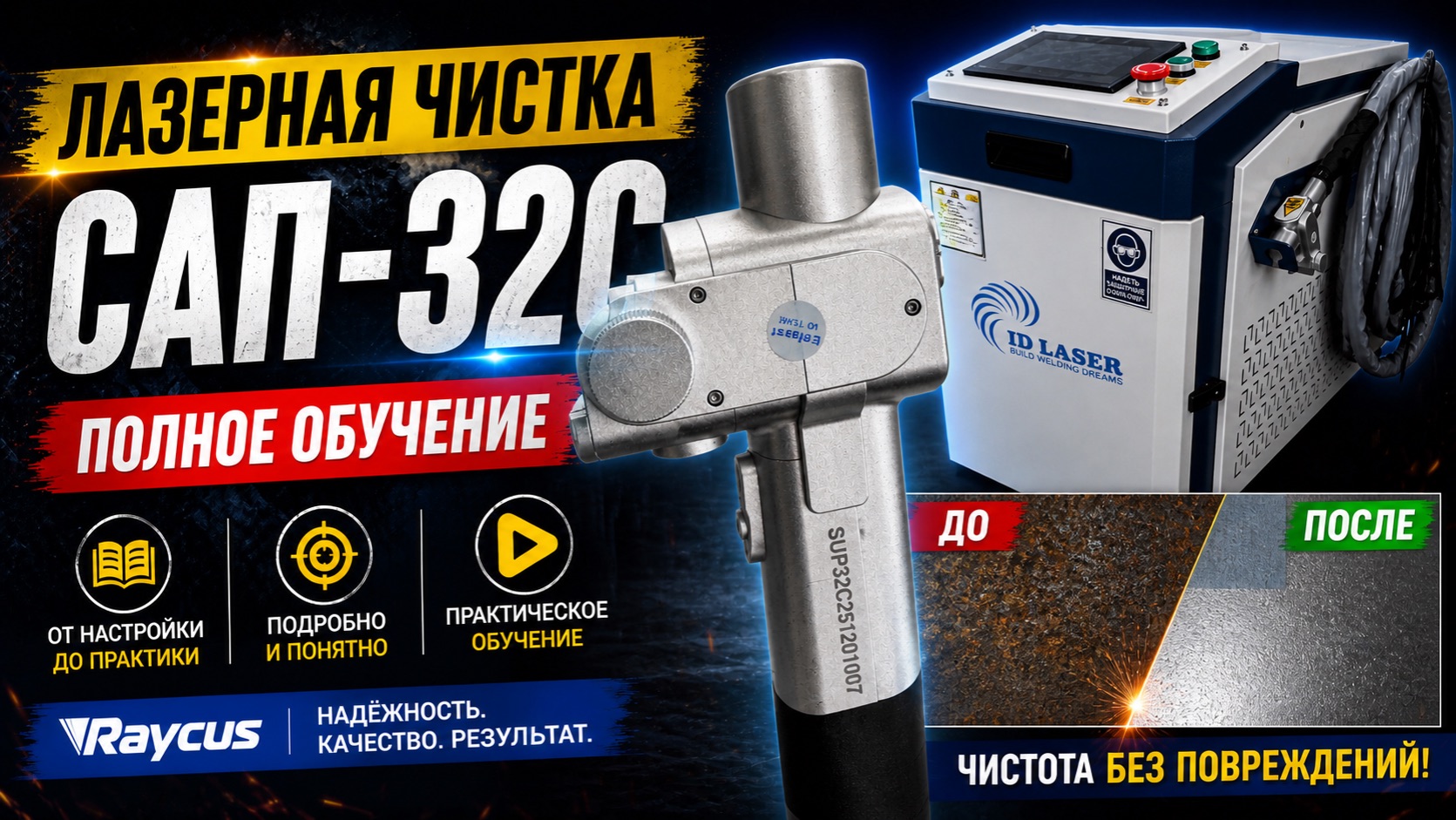 SUP32C | RAYCUS Лазерная чистка обучение по работе