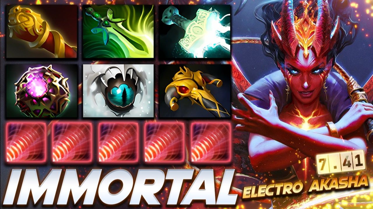Queen of Pain Immortal Electro Ownage — профессиональный геймплей в Dota 2 [Смотри и учись]