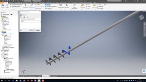 Винтовой конвейер золоудаления-Моделирование и сборка шнека 2 в Inventor - Видео уроки по Inventor
