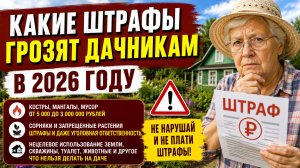 Какие штрафы грозят дачникам в 2026