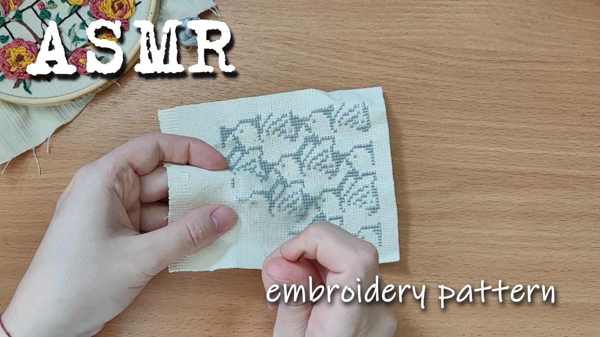 #ASMR Вышивка крестиком по схеме из французского журнала 1905 года