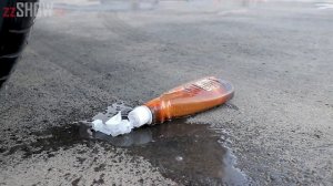 Aplastando Cosas Crujientes con el Coche _ Experimento_ Helados VS Rueda de Coche