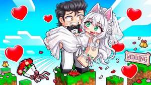 СВАДЬБА С ДЕВОЧКОЙ КОШКОЙ?! 😱(Майнкрафт Один Блок 6)