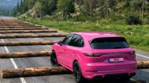 Тачки против 100 поваленных деревьев Челлендж №2 в BeamNG Drive!
