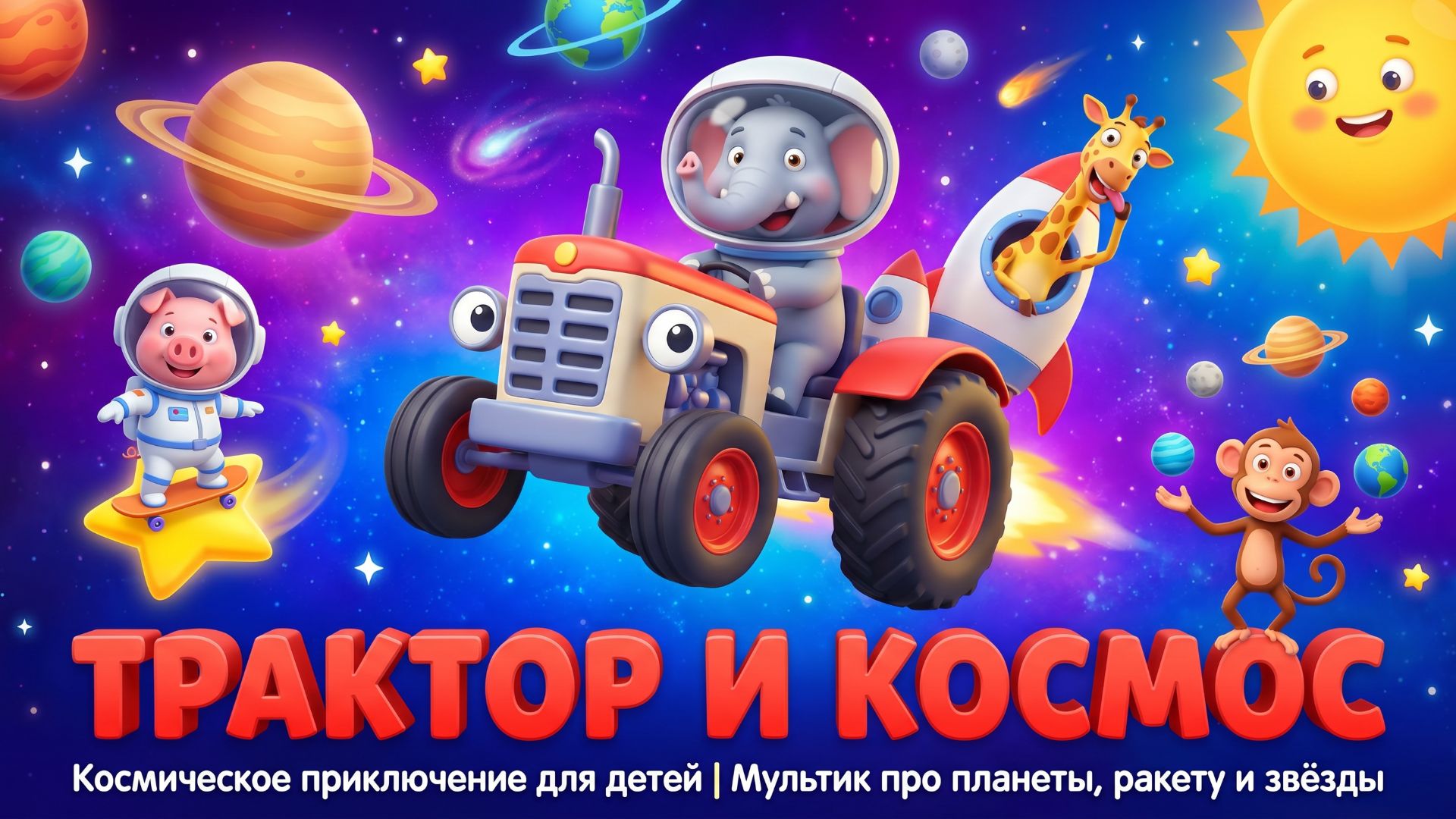 Синий трактор и космос – Мультфильм для детей | Весёлые и познавательные приключения