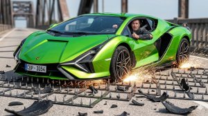 BeamNG Drive: Массовое ДТП на шипованной ленте | Реалистичные повреждения автомобилей
