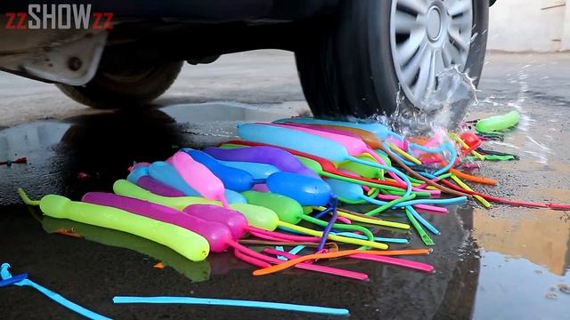 ¿Qué pasará cuando aplaste 250 globos con una RUEDA DE COCHE_