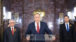 Церемония возложения венков к мемориальным доскам в здании МИД, Москва, 8 мая 2026 года