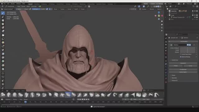 Моделирование персонажа Темного воина с помощью Blender от А до Я