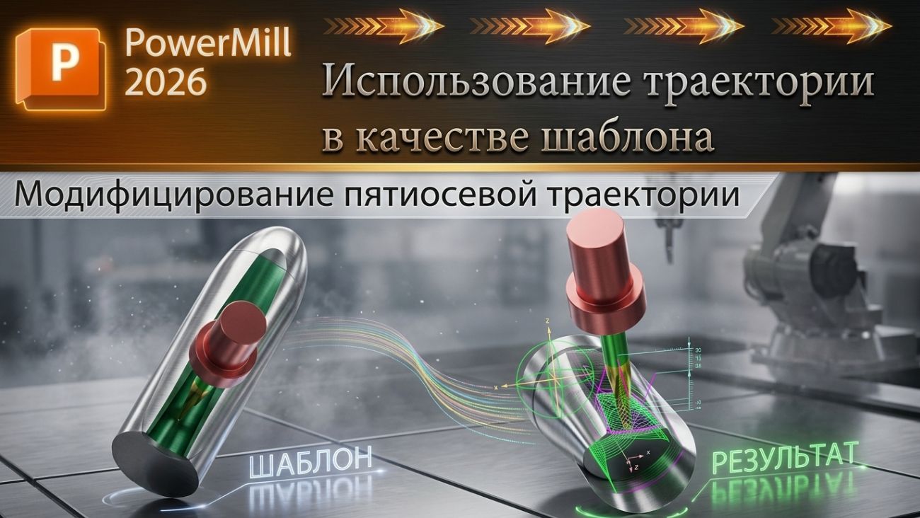 Использование траектории в качестве шаблона Power Mill 2026